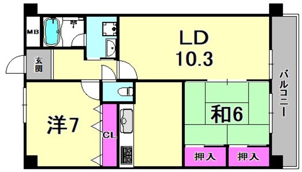 ソリオ北園田の物件間取画像